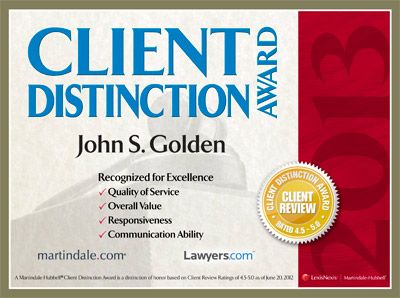 Client Distinction Award - John S. Golden